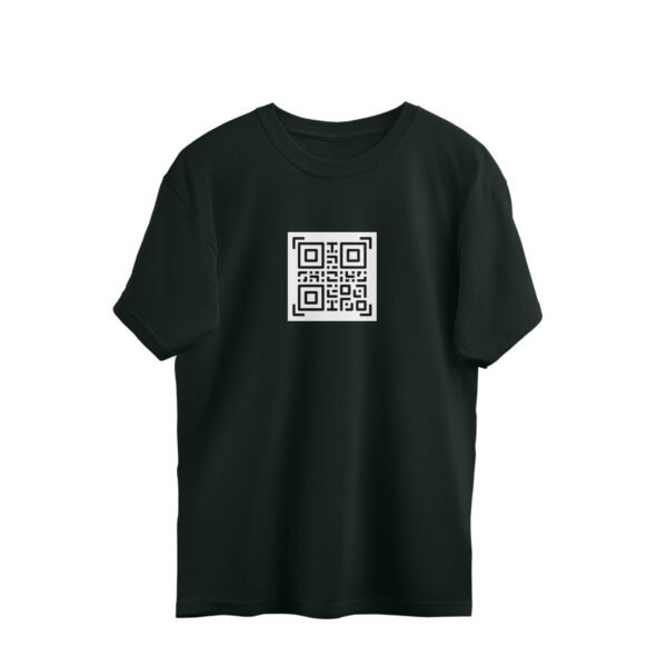 Custom QR Code Oversized T-Shirt – Personalized Streetwear Style