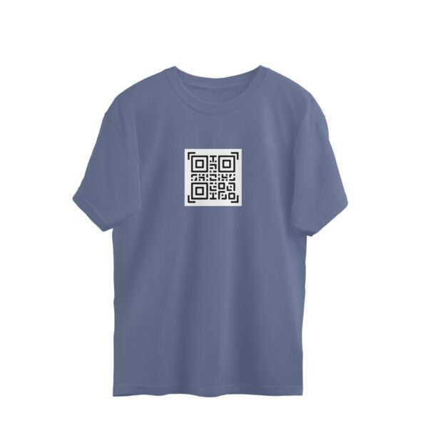 Custom QR Code Oversized T-Shirt – Personalized Streetwear Style - Image 3