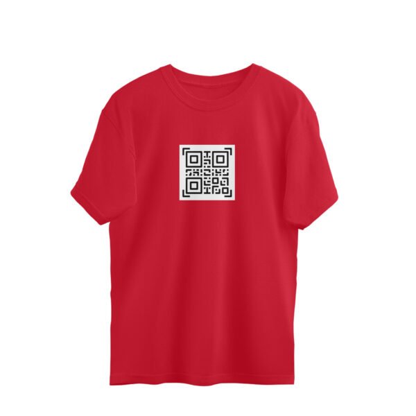 Custom QR Code Oversized T-Shirt – Personalized Streetwear Style - Image 9