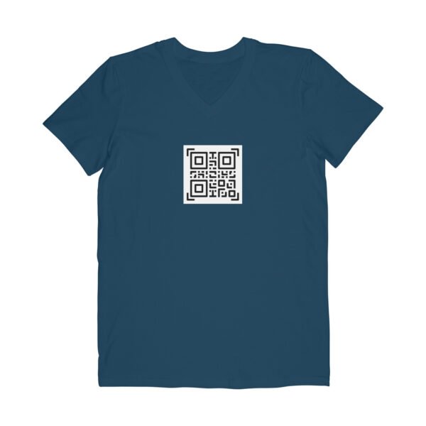 Custom QR Code V-Neck T-Shirt – Personalized Half Sleeve Tee - Image 5