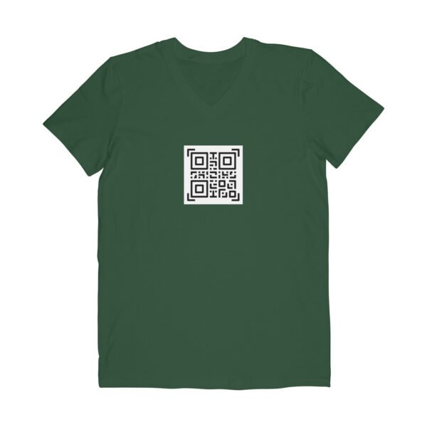 Custom QR Code V-Neck T-Shirt – Personalized Half Sleeve Tee - Image 7