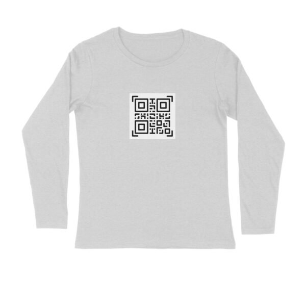 Custom QR Code Full Sleeve T-Shirt – Personalized Link Print - Image 3