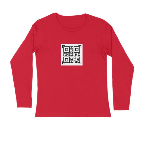 Custom QR Code Full Sleeve T-Shirt – Personalized Link Print - Image 11